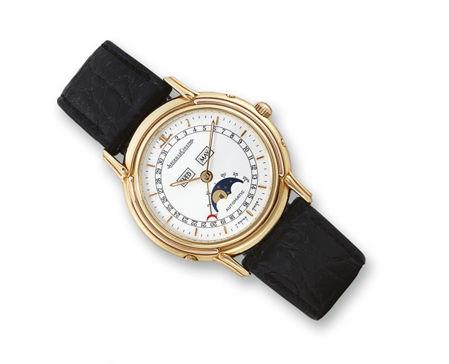 JAEGER-LECOULTRE, ODYSSEUS.GOLD AUTOMATIC TRIPLE CALENDAR WRISTWATCH WITH AGE AND PHASES OF THE MOON