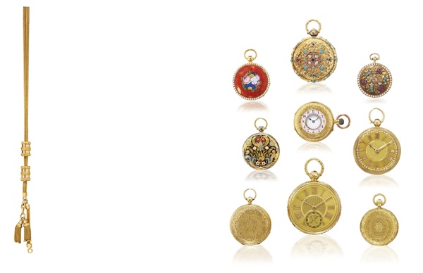 A GROUP OF NINE GOLD WATCHES