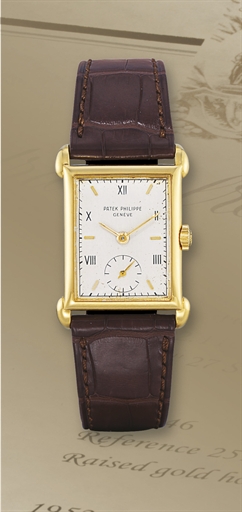PATEK PHILIPPE, REF. 1530.GOLD MANUAL-WINDING WRISTWATCH WITH TEAR-DROP LUGS