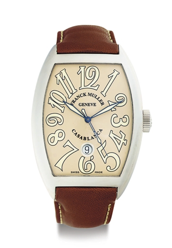 FRANCK MULLER. AN OVERSIZED STAINLESS STEEL AUTOMATIC WRISTWATCH WITH CENTER SECONDS AND DATE