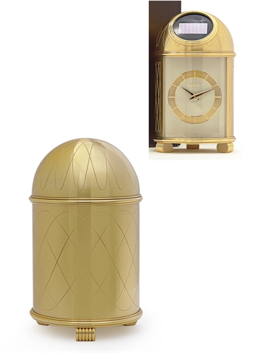 PATEK PHILIPPE. A FINE AND EARLY GILT BRASS SOLAR TABLE CLOCK