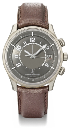 Jaeger-LeCoultre. A titanium limited edition wristwatch with sweep centre seconds, date and alarm