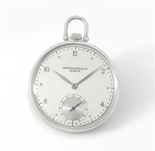 Patek Philippe. A stainless steel openface keyless lever watch