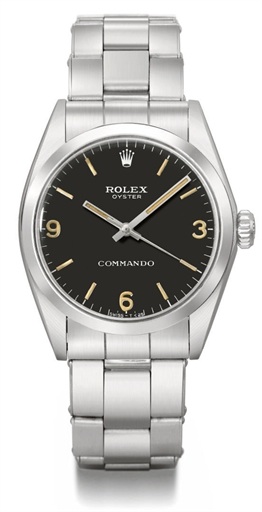 Rolex. An extremely rare stainless steel wristwatch with sweep centre seconds and bracelet