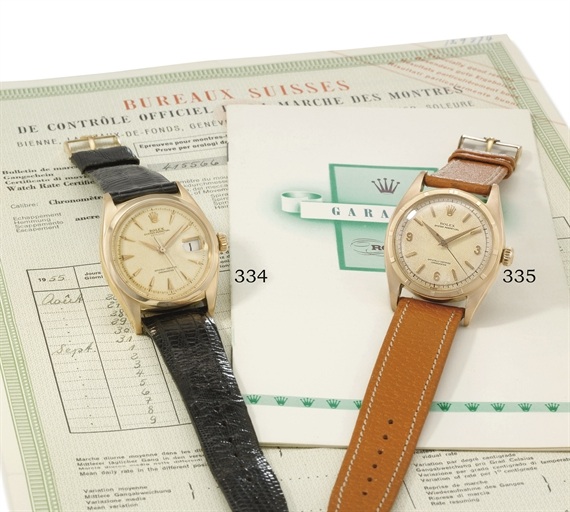 Rolex. A fine 18K pink gold automatic wristwatch with sweep centre seconds and honeycomb dial