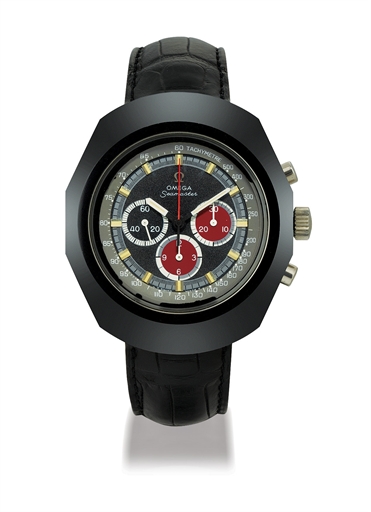 OMEGA, SEAMASTER, DARTH VADER.STAINLESS STEEL AND CERAMIC MANUALLY-WOUND CHRONOGRAPH WRISTWATCH