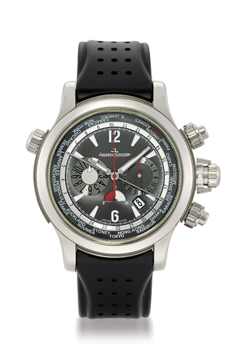 JAEGER-LECOULTRE, MASTER COMPRESSOR EXTREME WORLD CHRONOGRAPH.PLATINUM AND TITANIUM AUTOMATIC WORLD TIME CHRONOGRAPH WRISTWATCH WITH DATE DISPLAY, LIMITED SERIES OF 200