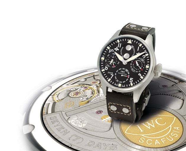IWC, BIG PILOT PERPETUAL, SINCERE WORLD EXCLUSIVES.PLATINUM AUTOMATIC PERPETUAL CALENDAR 7-DAY-GOING WRISTWATCH WITH MOON PHASE AND POWER RESERVE INDICATION, LIMITED EDITION OF 25 MADE EXCLUSIVELY FOR THE OPENING OF SINCERE HAUTE HORLOGERIE BOUTIQUE, SING