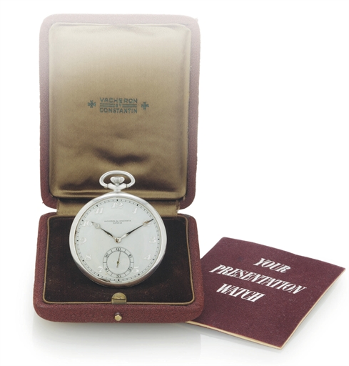 VACHERON CONSTANTIN. A RARE ALUMINUM OPENFACE KEYLESS LEVER PRESENTATION WATCH
