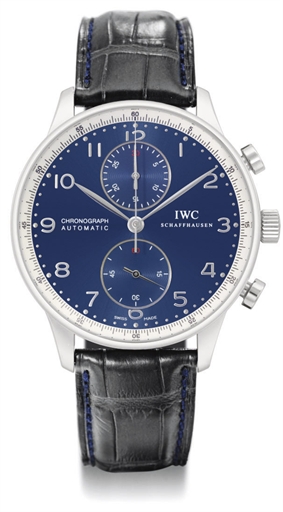 IWC. A large stainless steel limited edition automatic chronograph wristwatch