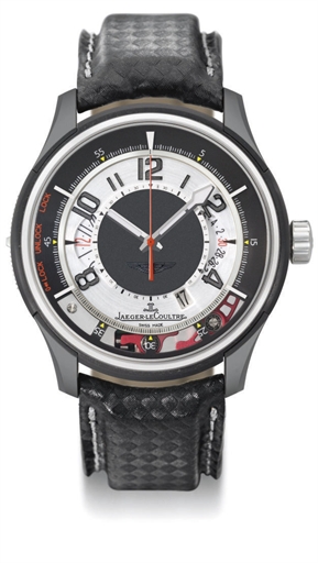 Jaeger-LeCoultre. A large black titanium limited edition automatic vertical trigger chronograph wristwatch with date