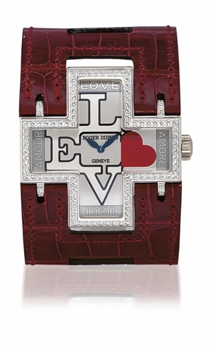 ROGER DUBUIS, FOLLOW ME.LADY'S WHITE GOLD AND DIAMOND-SET MANUALLY-WOUND WRISTWATCH, LIMITED PRODUCTION OF 28