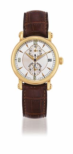 FRANCK MULLER, MASTER BANKER HAVANA.PINK GOLD AUTOMATIC THREE TIME ZONES WRISTWATCH WITH DATE DISPLAY