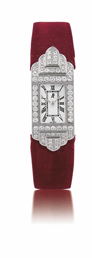 AUDEMARS PIGUET.LADY'S WHITE GOLD AND DIAMOND-SET QUARTZ WRISTWATCH