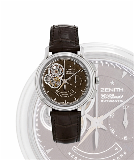 ZENITH, EL PRIMERO CHRONOMASTER.STAINLESS STEEL AUTOMATIC CHRONOGRAPH WRISTWATCH WITH POWER RESERVE INDICATION
