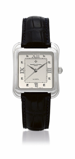 VACHERON CONSTANTIN, TOLEDO.WHITE GOLD AUTOMATIC WRISTWATCH WITH DATE DISPLAY