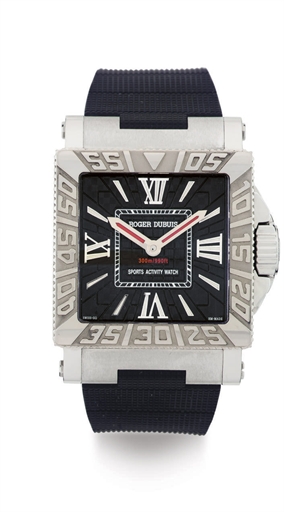 ROGER DUBUIS. A LIMITED EDITION STAINLESS STEEL AUTOMATIC WRISTWATCH