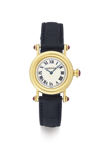 CARTIER. A LIMITED EDITION LADY'S 18K GOLD WRISTWATCH