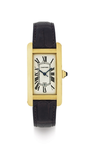 Tank Americaine, Ref. 2329 Yellow gold wristwatch with date Circa