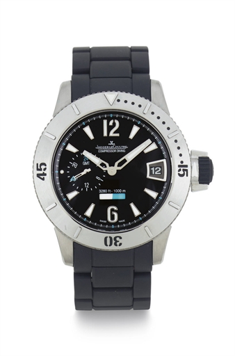 JAEGER-LECOULTRE. A LIMITED EDITION TITANIUM AUTOMATIC DIVING WRISTWATCH WITH GMT AND DATE