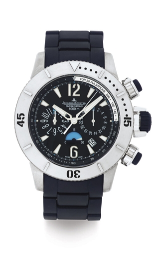 JAEGER-LECOULTRE. A TITANIUM AUTOMATIC CHRONOGRAPH DIVING WRISTWATCH WITH DATE