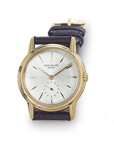 PATEK PHILIPPE. A FINE 18K GOLD AUTOMATIC WRISTWATCH