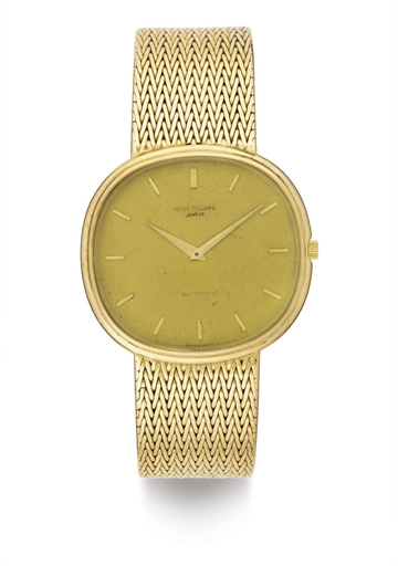 PATEK PHILIPPE. A LARGE 18K GOLD AUTOMATIC WRISTWATCH