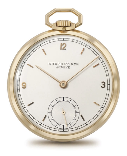 Patek Philippe. An 18K pink gold openface keyless lever watch