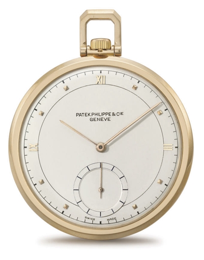 Patek Philippe. An 18K pink gold openface keyless lever watch