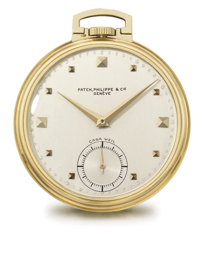 Patek Philippe. An unusual 18K gold openface keyless lever dress watch