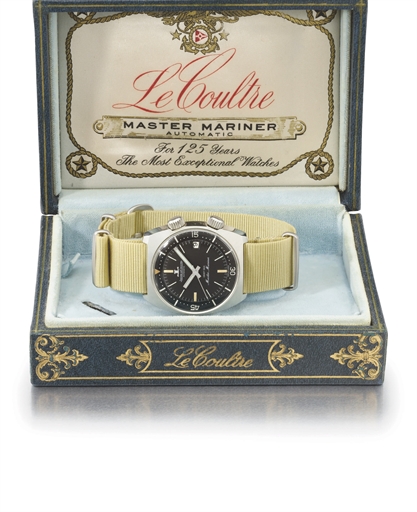 Jaeger-LeCoultre. A stainless steel tonneau-shaped automatic diver's wristwatch with sweep centre seconds, date and box