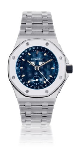 AUDEMARS PIGUET, ROYAL OAK OFFSHORE HONG KONG.STAINLESS STEEL AUTOMATIC ANNUAL CALENDAR BRACELET WATCH, LIMITED EDITION OF 97