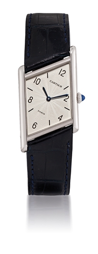 CARTIER, TANK ASYMMETRIC.PLATINUM MANUALLY-WOUND WRISTWATCH, LIMITED EDITION OF 100