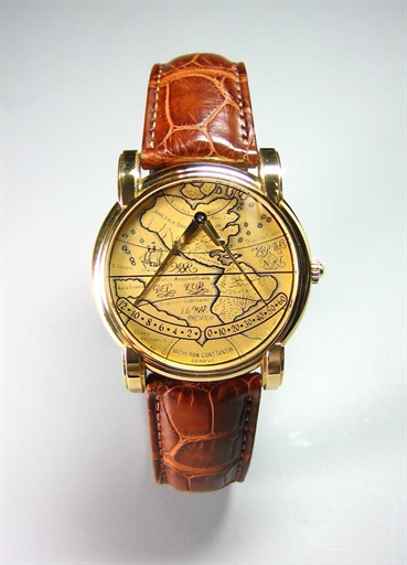 VACHERON CONSTANTIN, MERCATOR.YELLOW GOLD AUTOMATIC WRISTWATCH WITH RETROGRADE HOURS AND MINUTES, LIMITED EDITION MADE TO COMMEMORATE THE 400TH ANNIVERSARY OF THE DEATH OF GERARDUS MERCATOR, A FAMOUS CARTOGRAPHER AND HUMANIST