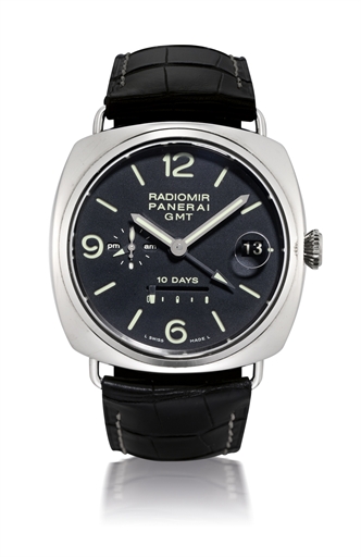 PANERAI, RADIOMIR 10 DAYS GMT, REF. PAM00235.WHITE GOLD AUTOMATIC 10-DAY-GOING WRISTWATCH WITH POWER RESERVE INDICATION, LIMITED PRODUCTION OF 250