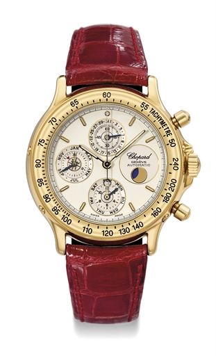CHOPARD, REF. 36/1208.YELLOW GOLD AUTOMATIC PERPETUAL CALENDAR CHRONOGRAPH WRISTWATCH WITH MOON PHASES, LIMITED EDITION OF 50