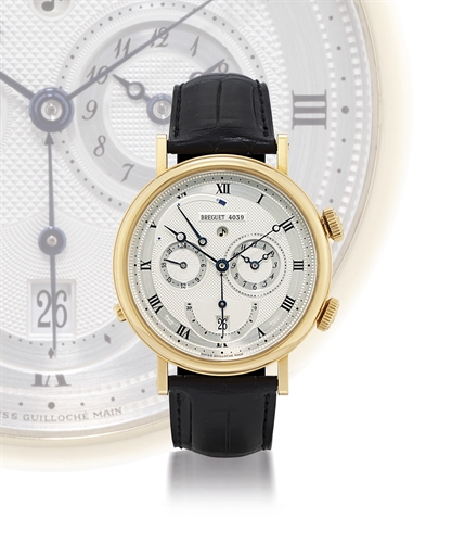 BREGUET, REF. 5707, LE REVEIL DU TSAR.YELLOW GOLD AUTOMATIC DUAL TIME WRISTWATCH WITH ALARM, DATE, POWER RESERVE AND 24 HOURS DISPLAY