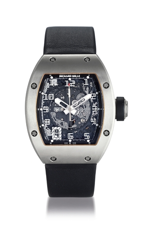 RICHARD MILLE, RM010.TITANIUM AUTOMATIC SKELETONISED WRISTWATCH WITH DATE DISPLAY