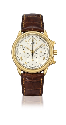 PIAGET, REF. 15978, GOUVERNEUR.YELLOW GOLD MANUALLY-WOUND CHRONOGRAPH WRISTWATCH