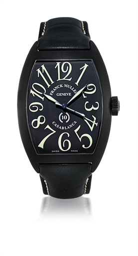 FRANCK MULLER, CASABLANCA.BLACK PVD COATED STAINLESS STEEL AUTOMATIC WRISTWATCH, LIMITED EDITION OF 500