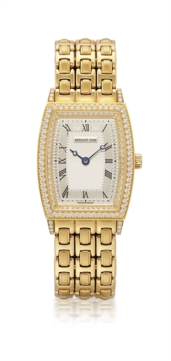 BREGUET, HERITAGE.LADY'S YELLOW GOLD AND DIAMOND-SET AUTOMATIC BRACELET WATCH