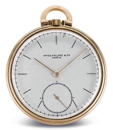 PATEK PHILIPPE. AN 18K GOLD OPENFACE KEYLESS LEVER DRESS WATCH
