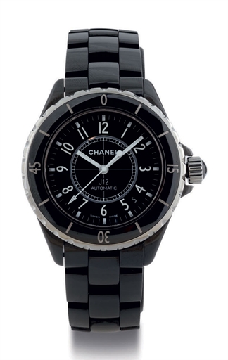 CHANEL. A STAINLESS STEEL AND CERAMIC AUTOMATIC WRISTWATCH WITH DATE AND BRACELET