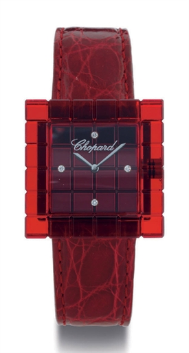 CHOPARD. A LADY'S LIMITED EDITION RESIN AND DIAMOND QUARTZ WRISTWATCH