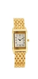 A LADY'S 18K GOLD REVERSIBLE WRISTWATCH, BY JAEGER-LECOULTRE