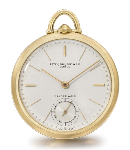 Patek Philippe. An 18K gold openface keyless lever watch