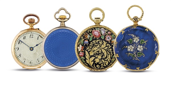 A GROUP OF 4 POCKET WATCHES