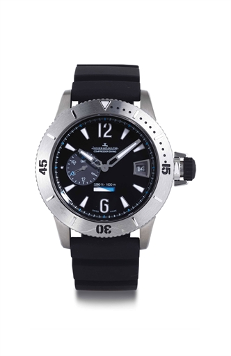 JAEGER-LECOULTRE. A TITANIUM AUTOMATIC DIVING WRISTWATCH WITH GMT AND DATE