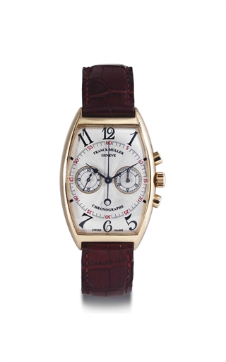 FRANCK MULLER. AN 18K GOLD CHRONOGRAPH WRISTWATCH