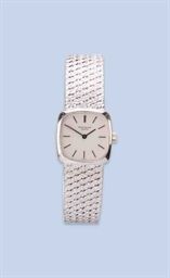AN 18K WHITE GOLD SQUARE-SHAPED BRACELET WATCH, BY PATEK PHILIPPE